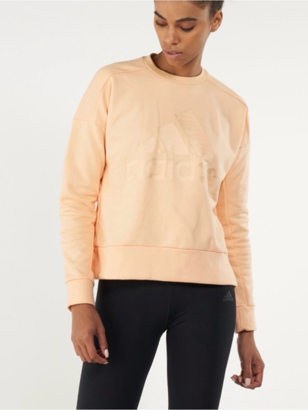 adidas Light Peach Pullover Sweatshirt